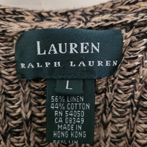 Ralph Lauren Linen & Cotton Cardigan Sweater Women's Size L - Picture 3 of 3